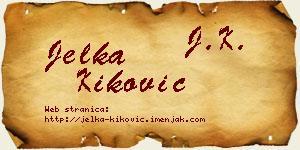 Jelka Kiković vizit kartica